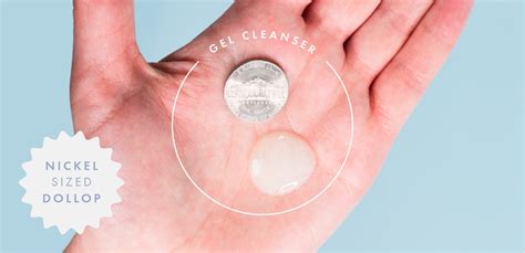 Illustration comparing pea-sized, dime-sized, and nickel-sized amounts of moisturizer