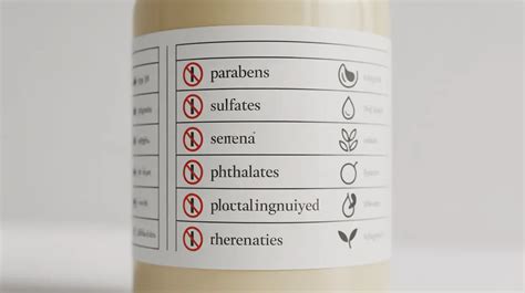 Diagram illustrating the different roles of parabens and sulfates in personal care products