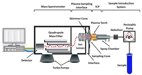 diagram explaining the Inductively Coupled Plasma-Mass Spectrometry (ICP-MS) testing method