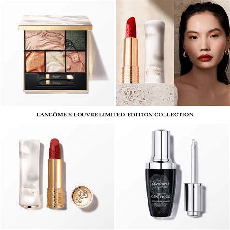 Image of the Lancôme x Louvre Limited Edition Collection, showcasing artistic packaging.