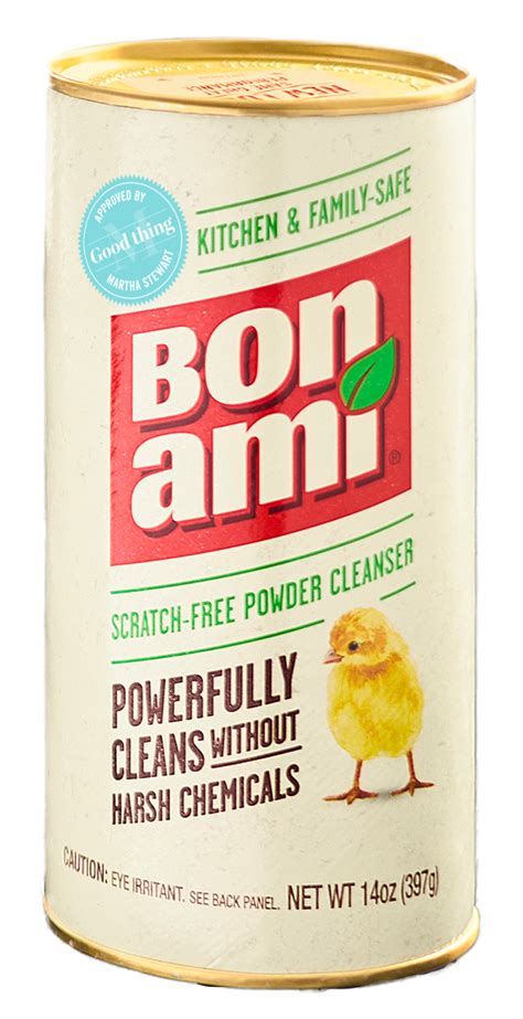 Side-by-side comparison graphic of Old Dutch Cleanser, Bon Ami, and Bar Keepers Friend packaging.