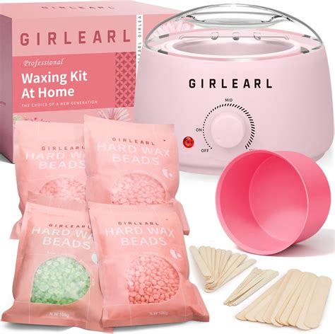A selection of at-home waxing kits with different types of wax and applicators.
