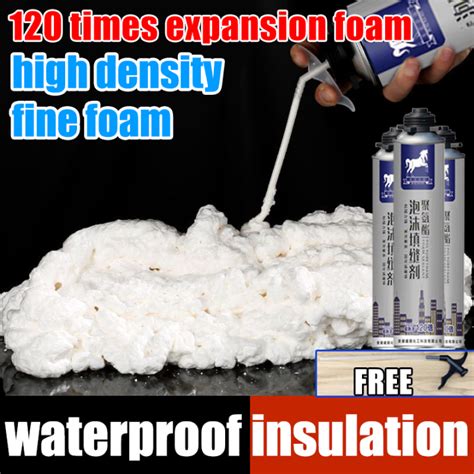 Illustration of spray foam expanding and conforming to a surface