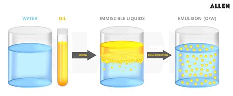 Visual representation of an emulsion, showing how emulsifiers like Laureth-7 help oil and water mix.