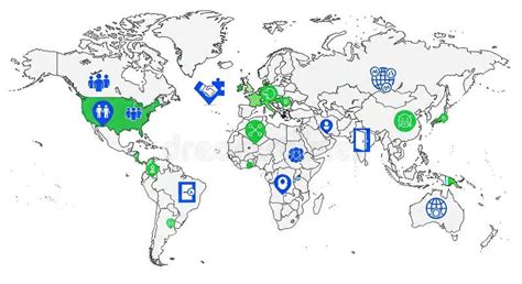 World map highlighting locations of key sunscreen manufacturers