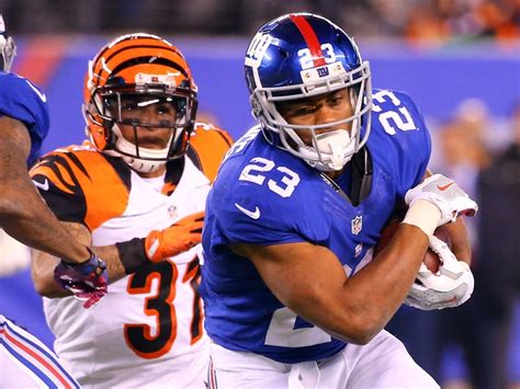 Infographic detailing Rashad Jennings' career statistics with each NFL team