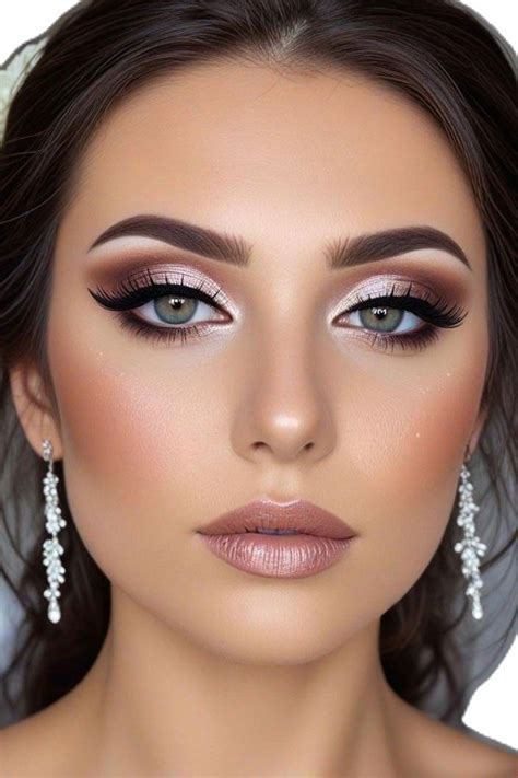 A collage of different bridal makeup looks, showcasing various styles from natural to glamorous.