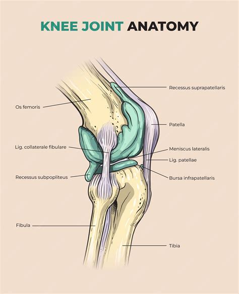 Diagram illustrating the knee joint anatomy, highlighting the location and structure of the meniscus.