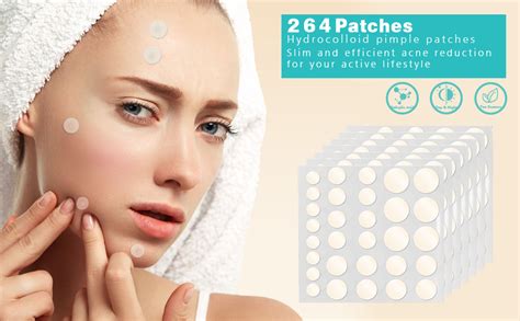 Assortment of different types of pimple patches.