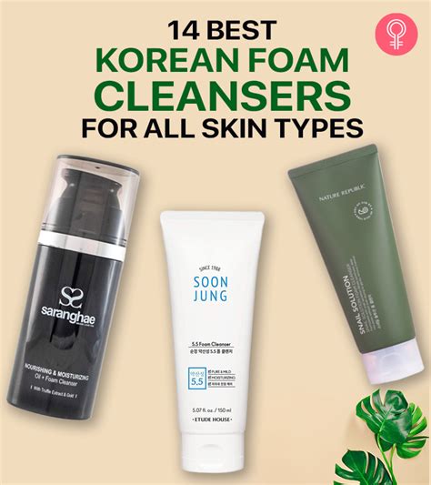 Collage of various Korean facial cleansers.