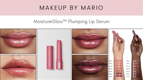 Close-up of the Makeup By Mario MoistureGlow Plumping Lip Serum in the shade Honey Glow, showing its texture and subtle tint.