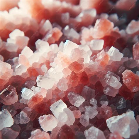 Close-up of pink Himalayan sea salt crystals and avocado