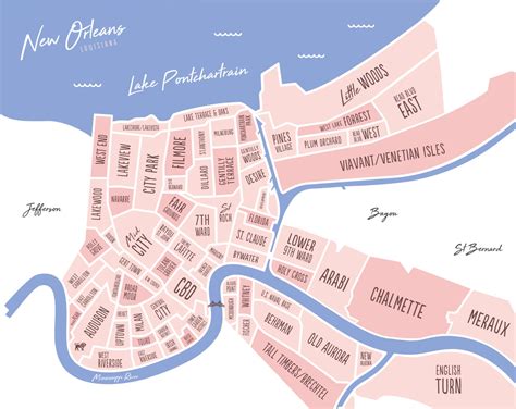 A map highlighting multiple locations of Dimitri Dermatology clinics in the New Orleans area.