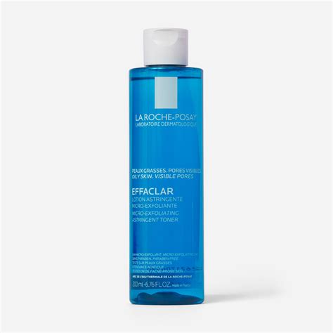 Infographic detailing the key ingredients of La Roche-Posay Effaclar Astringent Face Toner and their functions.