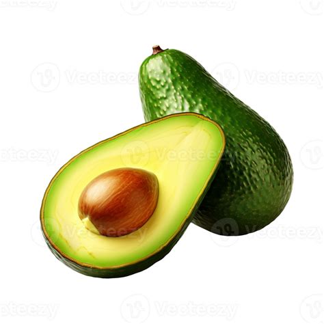 A vibrant, ripe avocado cut in half, with its creamy green flesh exposed, symbolizing natural skin care ingredients.