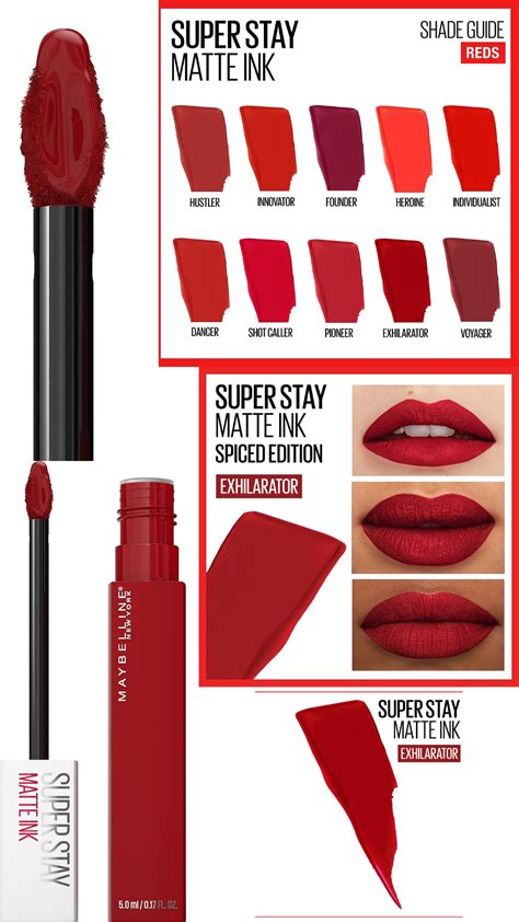 A visual comparison of the finishes offered by Super Stay Vinyl Ink and Super Stay Matte Ink.