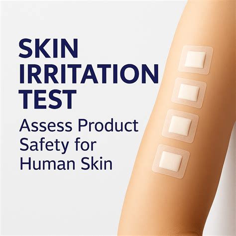 Illustration of a skin patch test for irritation.