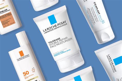 Collage of La Roche-Posay products for face and body