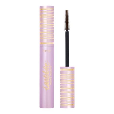 Close-up of the Tartelette Tubing Mascara wand with its numerous bristles, highlighting its design for lash separation and lift.