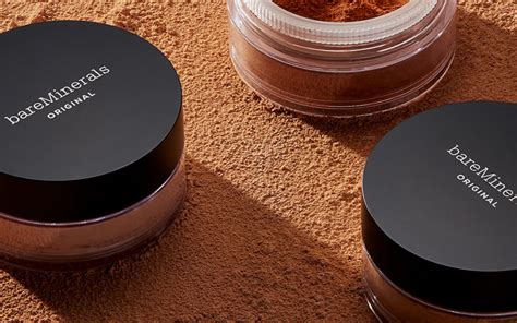 a selection of mineral-based makeup products