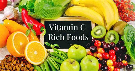 Image collage of foods rich in Vitamin C (citrus fruits, berries, broccoli).