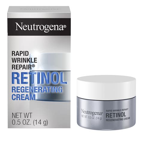 Neutrogena Rapid Wrinkle Repair Regenerating Cream packaging and texture