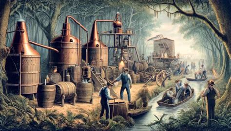 A historical illustration or photograph related to John E. Fitzgerald or early distilling operations.