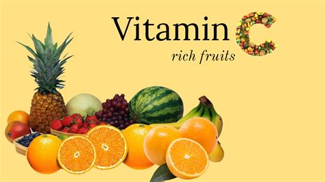 Colorful arrangement of fruits and vegetables rich in Vitamin C, alongside bone broth and fish