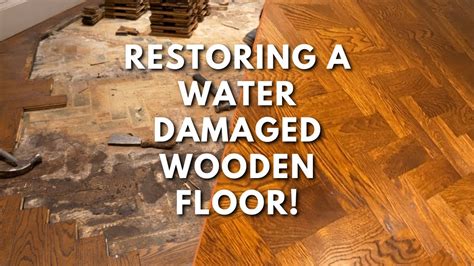 Before and after photos showing water damage on a wooden table and the improvement after using Vaseline