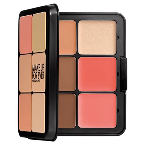 Open Make Up For Ever HD SKIN ALL-IN-ONE PALETTE showcasing its 12 shades for complexion correction and enhancement