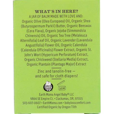 photo of Earth Mama Organic Diaper Balm product with natural ingredients
