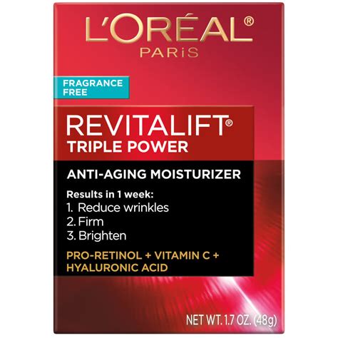 Image of the L'Oréal Paris Revitalift Triple Power Anti-Aging Moisturizer packaging