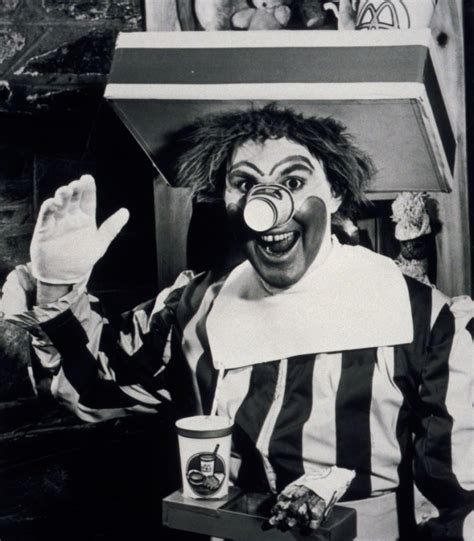 Photo of Willard Scott in costume as Ronald McDonald