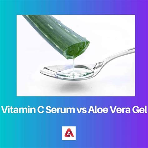 Image of aloe vera leaves and a bottle of Vitamin C serum.