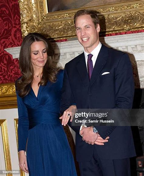 Kate Middleton at her royal engagement announcement in 2010, with rosy cheeks and glossy lips.