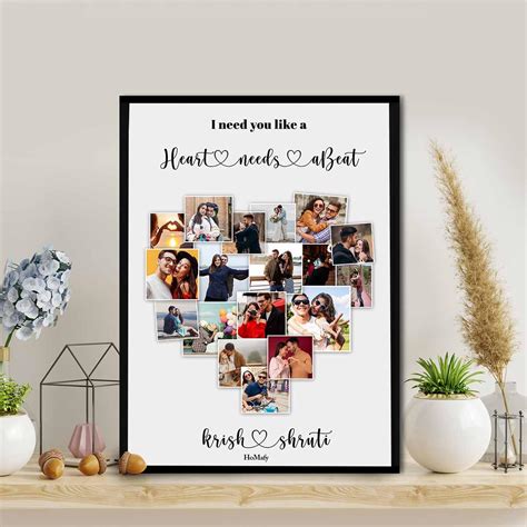 Collage of photos featuring different recipients (grandparents, newlyweds, new parents) with personalized tabletop frames.