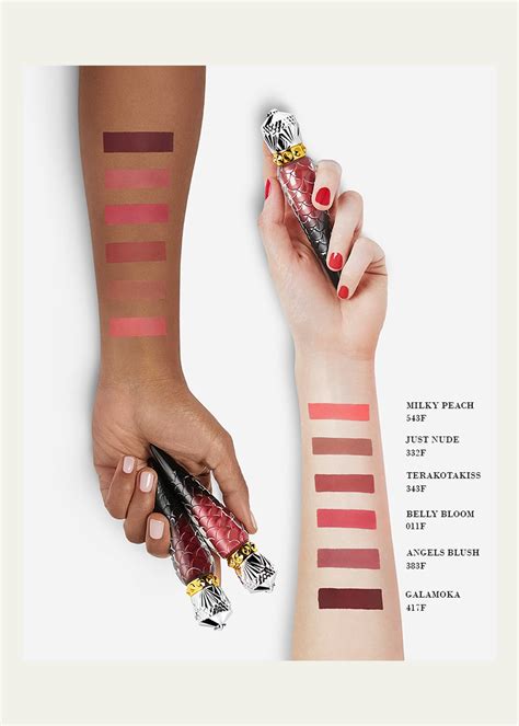 Ornate, spike-like packaging of Christian Louboutin lip products