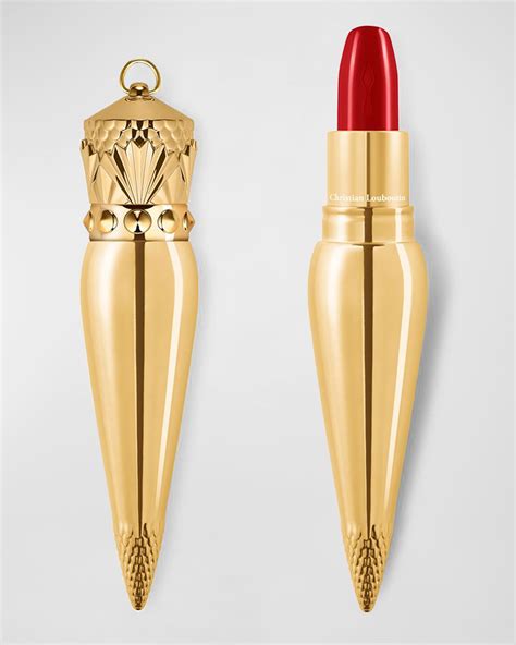 Close-up of Christian Louboutin lipstick case resembling a crown