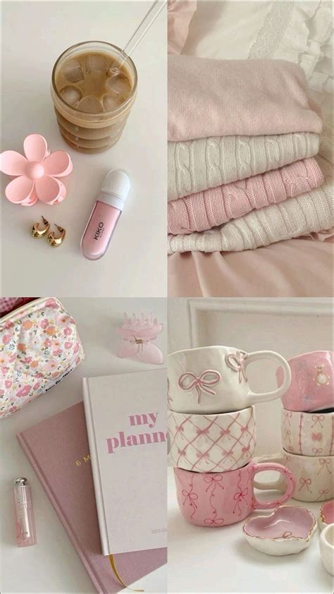 A mood board showcasing the ethereal and dreamy aesthetic of R.E.M. Beauty, featuring celestial elements, soft pastels, and holographic accents.