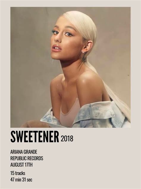 A split image: one side showing the album art for Ariana Grande's 