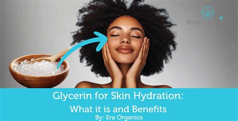 Infographic showing the benefits of Glycerin for skin hydration.
