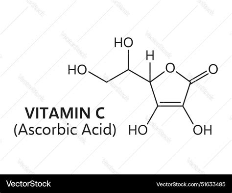A graphic illustrating the molecular structure of ascorbic acid and its stability compared to other vitamin C derivatives.