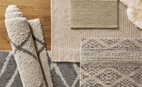 A collage showcasing various types of sheepskin rugs with different wool lengths and colors.