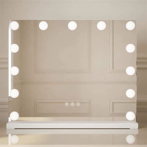 Illustration of a Hollywood vanity mirror with bright LED lights