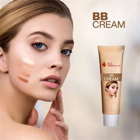 A collage of different BB cream product packaging.