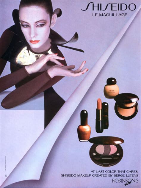 A vintage advertisement for Shiseido cosmetics from the early 20th century.