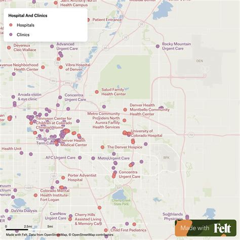 Map showing the locations of IDI clinics and Dermatology Healthcare Excellence in Colorado.