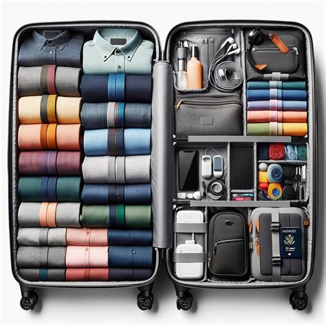 Collage of images showing wrinkle-free pants being packed in a suitcase, then worn crisply at a travel destination.