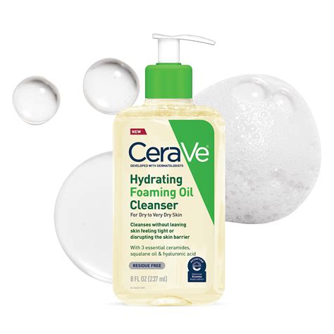 A split image showing an oil-based cleanser effectively removing sunscreen and a foaming cleanser creating a refreshing lather.