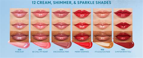 Swatches of Covergirl Clean Fresh Yummy Gloss Plumper in various shades
